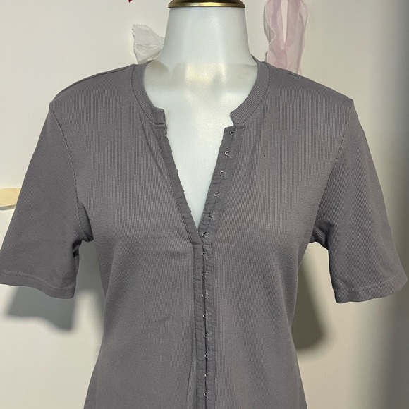 7 For All Mankind Charcoal Midi Dress - Picture 2 of 3